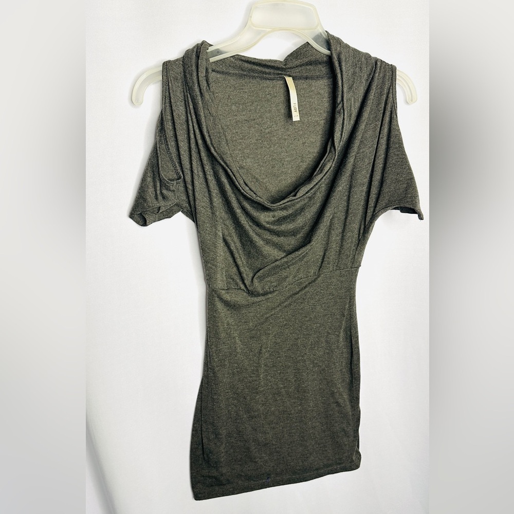 Fury Grey Shoulderless Top Miniskirt